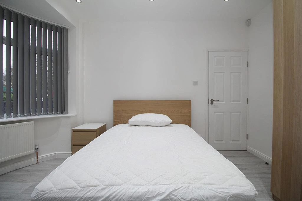 Bed with memory foam mattress
